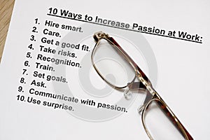 Ten ways to increase passion at work