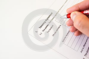 Tenancy agreement form