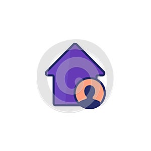 tenant, house resident vector icon on white