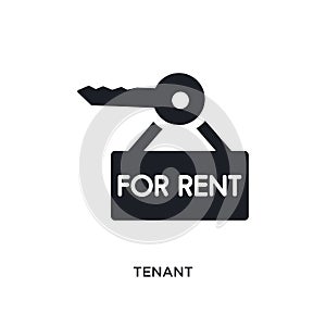 tenant isolated icon. simple element illustration from real estate concept icons. tenant editable logo sign symbol design on white