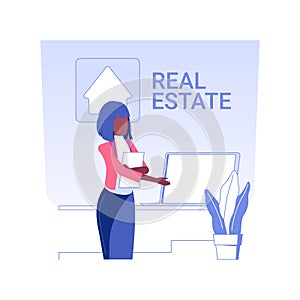 Tenant and landlord representation isolated concept vector illustration.