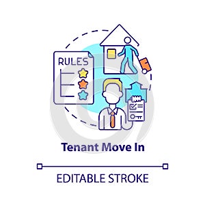 Tenant move in concept icon