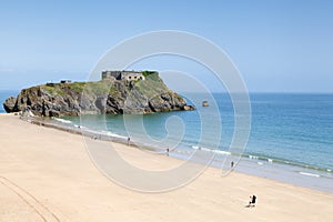 Tenby beach and St. Catherine's Island