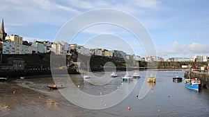 Tenby harbour Pembrokeshire Wales PAN