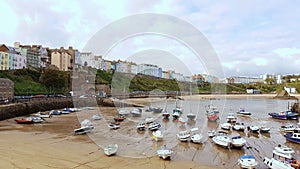 Tenby on the pembrokeshire coast . Sw wales uk