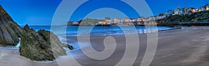 Tenby, Wales Harbor Evening Panorama