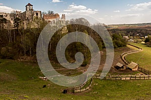 Tenczyn Castle - the ruins of a castle located in the Jura Krakowsko-CzÄ™stochowska, Poland