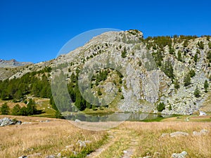 Tende - Hiking trail to Lac des Grenouilles in Valley of Marble and Vallon de Fontanalba, Mercantour National Park