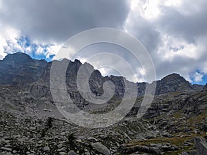 Tende - Panoramic view Valley of Marble (VallÅ½e des merveilles) in the Mercantour National Park near Tende