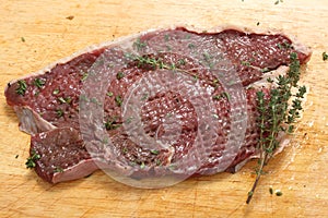 Tenderised rump steak