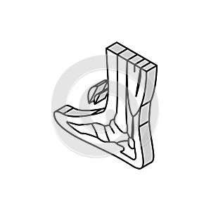 tendonitis problem isometric icon vector illustration photo