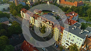 Tenement Houses Street Czarnieckiego Stargard Kamienice Aerial View Poland