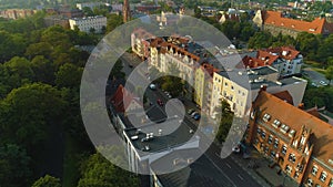 Tenement Houses Street Czarnieckiego Stargard Kamienice Aerial View Poland