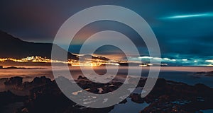 Tenerife beach at night