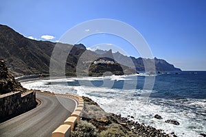 Tenerife, Canary island: road to the famous Benijo black beach