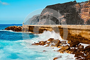 Tenerife. Canary Islands. Ocean on a summer day. Seaside resort.