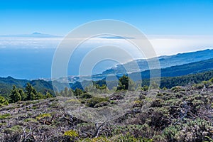 Tenerife and La Gomera viewed from Pico de la Nieve at La Palma, Canary islands, Spain photo