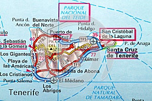 Tenerife map