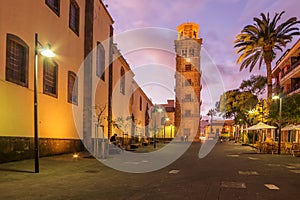 Tenerife, San Cristobal de la Laguna in beautiful sunset photo