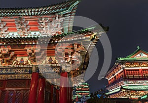 Teng wang pavilion in nan chang jiang xi province China at night