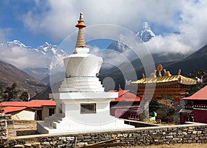 Tengboche Monastery stupa mount Everest