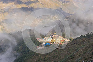 Tengboche monastery and village