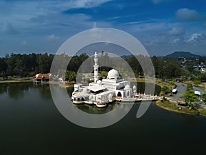 Tengku Tengah Zaharah Mosque Kuala Ibai Terengganu. Aerial View photo