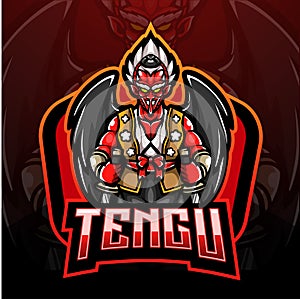 Tengu esport logo mascot design