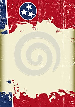 Tennesse Flag grunge background