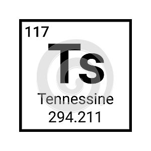 Tennessee atomic periodic table element science icon