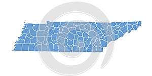 Tennessee State by counties