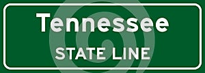 Tennessee state line road sign