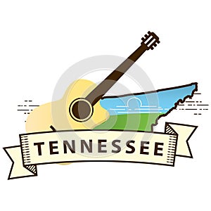 tennessee state map. Vector illustration decorative design