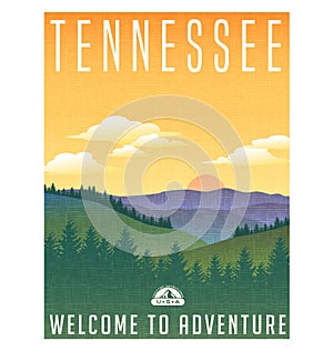 Tennessee, United States travel poster