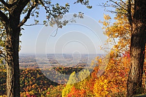 Tennessee Valley from Foothills Parkway West in Autumn photo