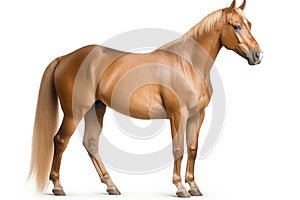 Tennessee Walking Horse Horse On White Background. Generative AI