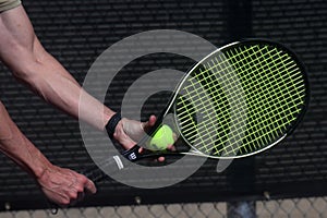 Tennis Action Serving.