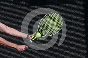 Tennis Action Serving.