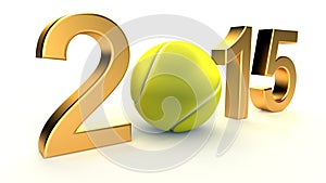 Tennis ball and 2015 year