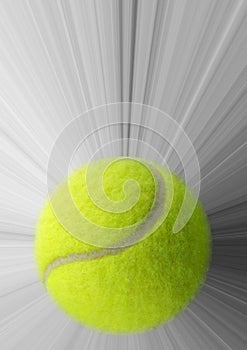 Tennis ball with action