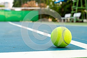 tennis ball on court