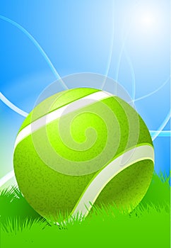 Tennis Ball on Daytime Background photo