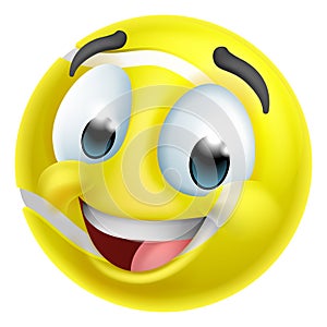Tennis Ball Emoticon Face Emoji Cartoon Icon photo