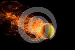 Tennis ball fire power. Generate Ai