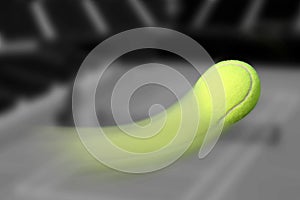 Tennis Ball green fast curving