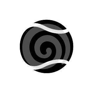 Tennis ball icons. Symbol or emblem