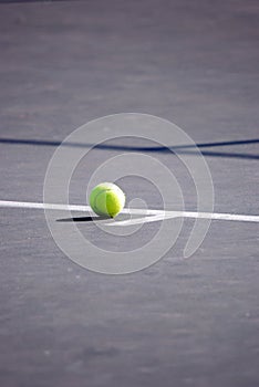 Tennis Ball Inside Baseline