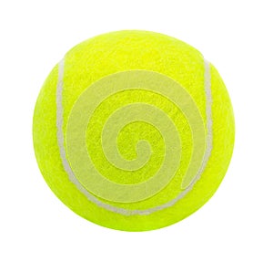 Tennis ball isolated on white background with clipping path,Closeup
