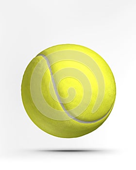 Tennis  ball isolated on white with shadow.