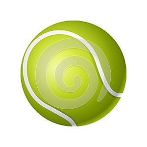 Tennis ball - modern vector realistic isolated object